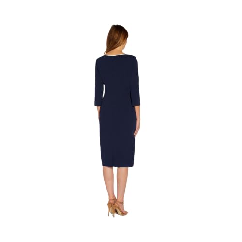 Image of Adrianna Papell Tipped Crepe Tie Dress
