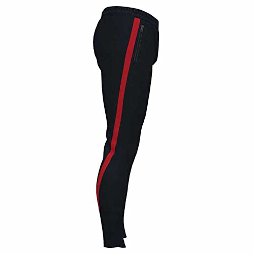 Joma 102233.106.XL Pantaloni Lunghi Sportivi, Advance, Nero Rosso - 3