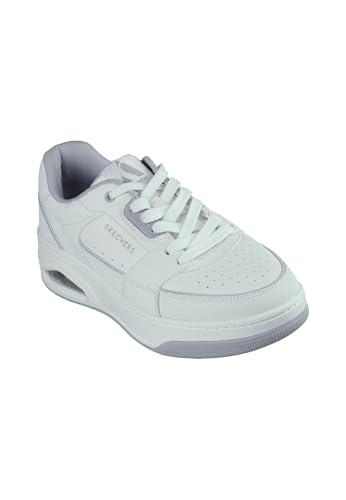 Skechers Men's UNO Court-Low-Post Sneaker, White, 11