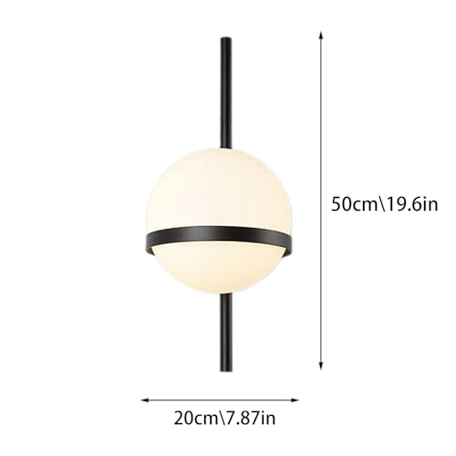 Apliques de pared modernos con vidrio lechoso para una iluminación difusa sin deslumbramientos 2