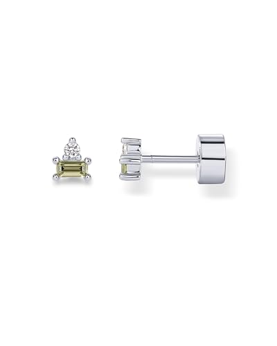 Image of PAVOI 14K Gold Plated Sterling Silver Posts Colored Birthstone Flatback Stud Earrings for Women - Gemstone Cubic Zirconia Screwback Earrings - Dainty Helix Cartilage Piercing Jewelry