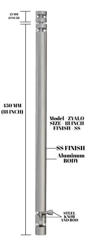 Image of DHAKAD Tower Bolt Stainless Steel ZYLO 18 INCH Pack of 12 PCS