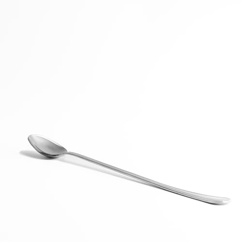 zanetti Set 12 Cucchiaini da Bibita 20 cm in acciaio inox 18/C, Modello Leonardo, acciaio lucido e resistente, confezione da 12 pezzi, made in Italy