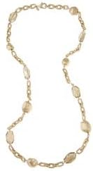 Rivka Friedman 32" Bold Rolo and Gold Rutilated Crystal Nugget Necklace