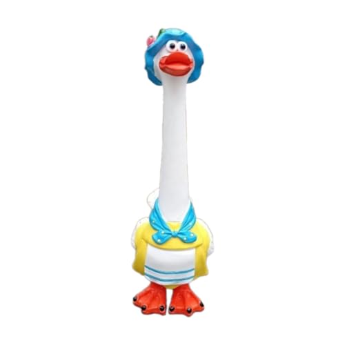 Stgfyxgs Duck Ornament Balcony Decoration Resin Ornament Long Neck Goose
