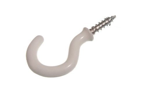 Crochet Coupe 25mm blanc avec embout à visser 40mm pour crochetage mural