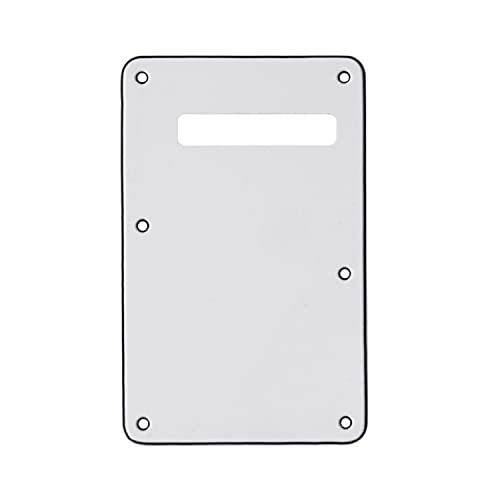 Guitar Anatomy - Left Handed Strat Stratocaster Electric Guitar Back Plate Trem Tremolo cover USA MEX FIT - White