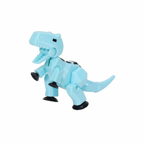 Zing Stikbot Mega Dino Carnotaurus Single (bleu glacier), 15,2 cm de long x 7,6 cm de haut, StikBot, Créer une animation Stop Motion, à partir de 4 ans