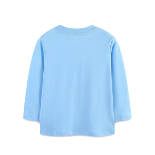 Toddler Baby Boys Casual Long Sleeve Crewneck Dinosaur Excavator T-Shirt Cotton Basic Tops Shirt Clothes 2-7Years2