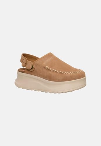 HEYDUDE Women's Delray Suede Tan Size 12, Platform Clog - image 5