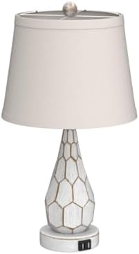 Rustic Dimmable Touch Table Lamps Set of 2 Retro Bedside Lamps with 2 USB Charging Ports 3-Way Dimmable Nightstand Lamps for Bedroom Living Room Office Vintage Desk Lamps with Fabric Shade & LED Bulbs