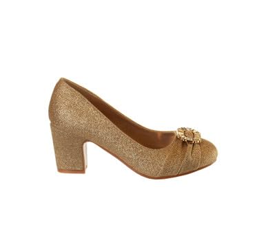 Badgley Mischka Girls’ Glittery Block Heeled Pump3