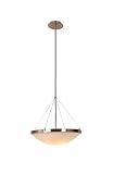 Design House 573139 Eastport Classic Contemporary 3-Light Indoor Dimmable Bowl Pendant with Frosted Glass for Entryway Foyer Dining Room, Satin Nickel