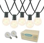 Luces de cadena LED Novelty Lights G40 50 pies negro miniatura 8