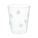 Francfranc フランフラン フラワーガラスタンブラー グリーン グラス コップ 新生活 引越し