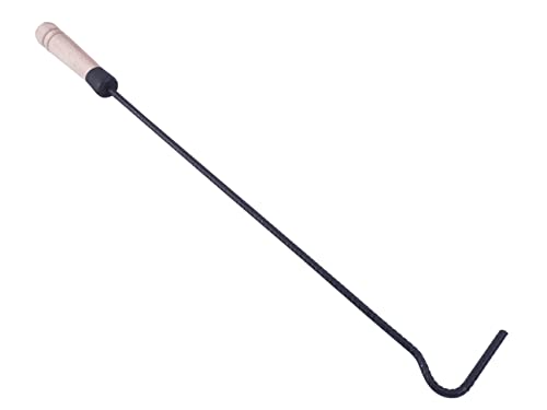 BAUSTER® Feuerhaken mit Holzgriff 44cm / 85 cm Schüreisen Schürhaken Glutkratzer Kaminzubehör Kaminbesteck Stocheisen Aschenkratzer Robust