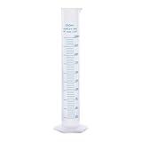 Transparenter Messzylinder aus Kunststoff, wissenschaftlicher Messzylinder, chemisches Messglas, blaue Linie, abgestuftes Reagenzglas, Laborflüssigkeitsmesswerkzeug, 250 ml