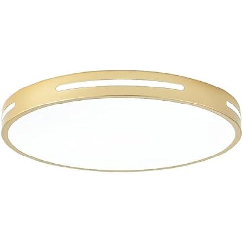 Gold Ceiling Light Flush Mount LED, 36W 15 inch Kitchen Light Fixture Ceiling Mount Dimmable,Modern Close to Ceiling Light Fixture 5CCT for Bedroom, Bathroom,Living Room
