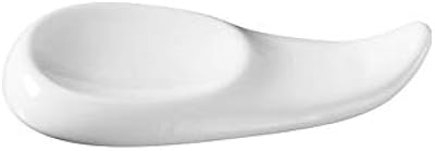 西田(Nishida) 光沢感がある白いレンゲ・箸兼用箸置き(タイプ3) 150005