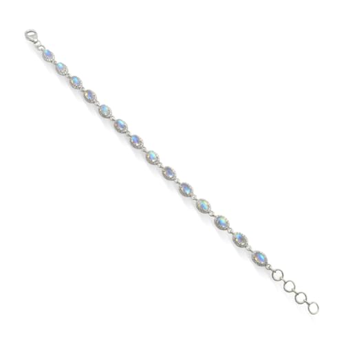 Bracelet pierre de lune réglable en argent contre les bijoux fragiles