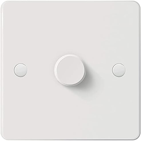 Candeo Dimmer Switch for LED lights. Used for dimmable LED/Incandescent/halogen bulbs. Rotary knob, 1-gang / 2-way dimmer-switch. Silent and flicker free dimming. No neutral required
