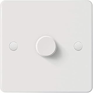 Candeo Dimmer Switch for LED lights. Used for dimmable LED/Incandescent/halogen bulbs. Rotary knob, 1-gang / 2-way dimmer-switch. Silent and flicker free dimming. No neutral required