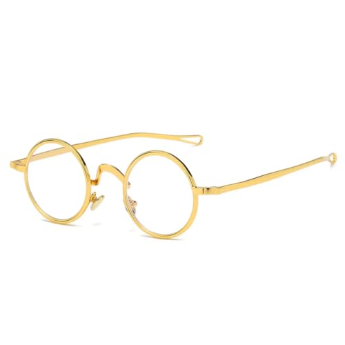 Lunettes de soleil rondes rétro en métal punk avec verres de protection UV400 pour homme et femme