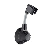 YERTAA Suction Shower Head Holder (Black), 120-Degree Adjustable Rotation, Silver-Plated Surface, Stainless Steel Frame, Suitable for Smooth Surfaces
