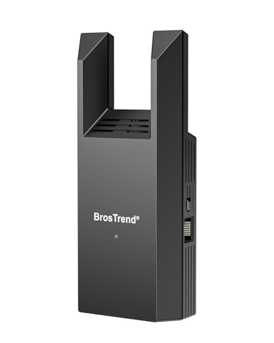 BrosTrend AC1200 Wireless Access Point with Gigabit Port, Wall Plug Gigabit WiFi Access Point for Home & Office, Dual Band WAP for PC, Smartphone TV GameConsole etc., Easy Setup Works with All Routers