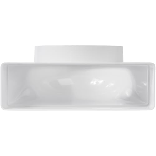 Vent Systems 204 x 60 mm rechteckiger 90° Winkelkanal Verbinder – Übergang zu Rohr mit Ø150 mm - Lufteinlass, Auslasskupplung für HVAC-Systeme - Lüftungsanschluss für Heizung, Kühlung