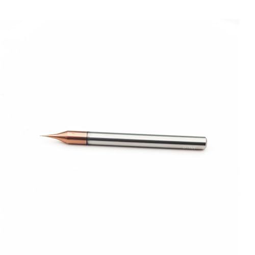 Image of 5pcs /Package HRC60 2Flutes Micro Carbide Flat End Mill Square end Mill CNC Cutting Tools for Metal Shank Diameter 4mm (5pcs, Cutting Diameter 0.3mm)