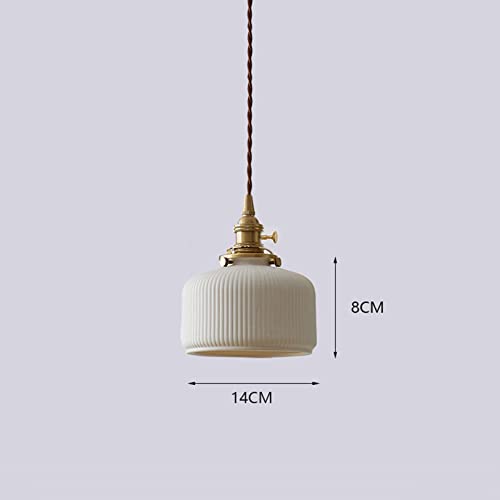 Suspension céramique EKSED avec douille E27 dorée style haut de gamme - 6
