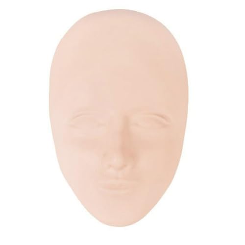 HOTWE 5D Facial Tattoo Practice Skin, Silicone Training Fake Head for Eyebrow Eyeliner Lips Microblading, Semi Permanent Makeup and Tattooing (2 Face Masks)