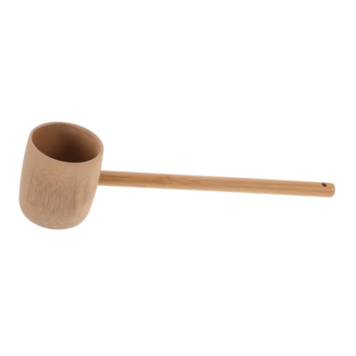 BESPORTBLE Cucharón De Agua De Bambú Cucharón De Agua Plegable Agua Japonesa Achicador Cuchara De Agua Cucharón De Bambú Pala De Agua Plegable Cucharones Para Cocinar Cazo Beige Madera