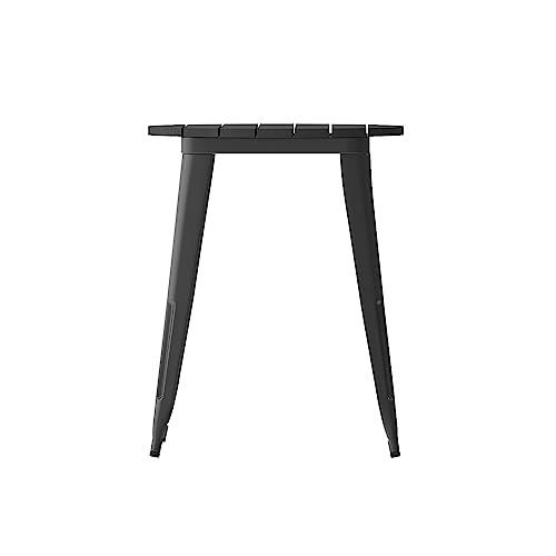Table extérieur sans entretien en polyrésine et acier noir - 7