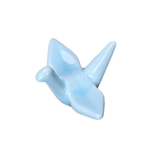Homoyoyo 12 Pezzi Porta Bacchette Ceramico Forma di Gru Origami da Blu Elegante Poggia Bacchette per Ristorante e Casa Resistente e Facile da Pulire per Banchetti e Cene