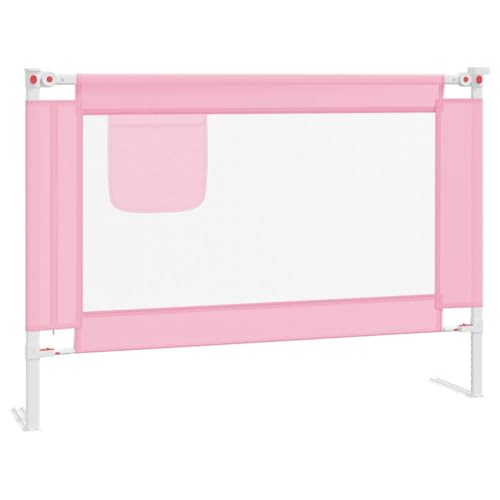 Riel de seguridad cuna bebé y protección de cama infantil rosa 90x25 cm 2