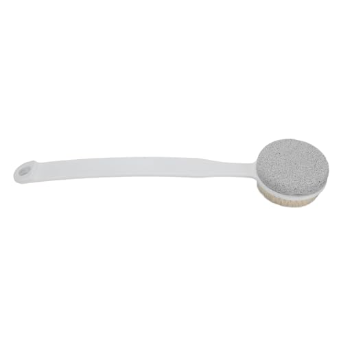 Körperbürste 2 in 1 mit Fußscrubber Funktion, Duschpinsel für Hautpflege und Reinigung, ergonomischer Langgriff, mit Hängeloch für Aufbewahrung und Peelingfunktion