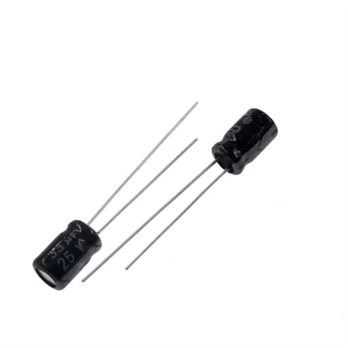 Condensateur radial 33uF 25V aluminium pour stabiliser le courant des modules audio