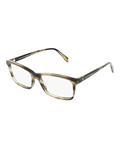 Alexander Mcqueen Square/Rectangle Optical Frames Brown Transparent Luxury Eyewear Made In Italy Acetate Frame Designer Fashion For Everyday Luxury #TOP1