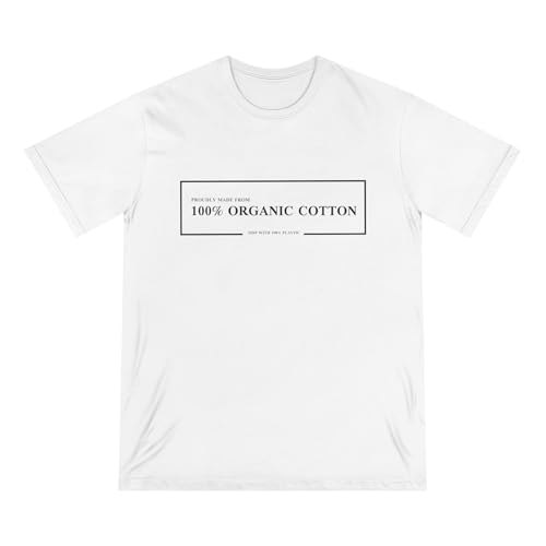 Minimalist Organic Cotton T-Shirt Sarcastic Ethical Eco-Friendly Tee White