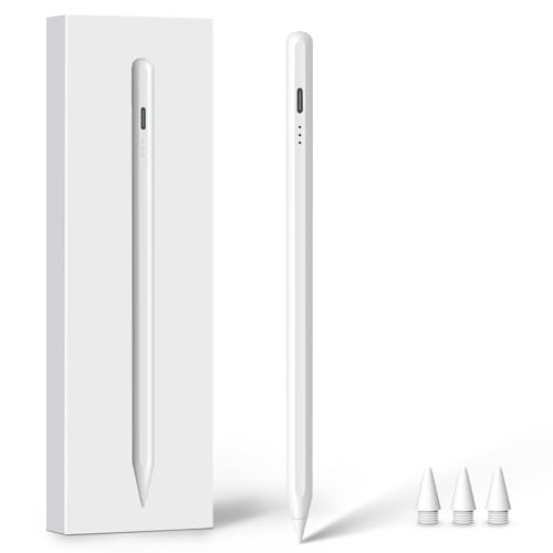 Mixoo Stylus Pen für iPad Apple 2018-2023, 13mins Schnellladeleistung Stift für iPad mit Palm Rejection und Neigungssensitivität, für iPad Pro...