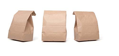 Kraft Braun Kraftpapiertüten ohne Henkel, Umweltfreundliches Papier, Sicherheitskleber, 22 x 11 x 28 cm, 90 gr, 200 Stück Paket
