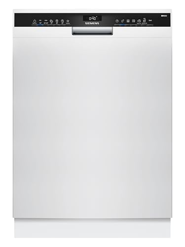 Siemens SN43HW03TE iQ300 Unterbau Geschirrspüler 60 cm, Besteckkorb, smartStart, intensiveZone, varioSpeed Plus - schnelle Reinigung, Silence on Demand, HygienePlus, Home Connect, aquaStop, Weiß