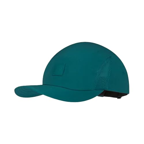 Buff®| Gorra 5 Panel Go Hombre Mujer Adulto Flexible, UPF50, Ajustable, Sostenible, Ligera, Correr, Materiales reciclados, Comoda, L/XL, Verde