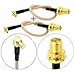 Pack of 2 RF RG316 Pigtail RP-SMA Female Antenna Connector to MMCX Male Coaxial Cable Adapter Right Angle 6" (15cm)