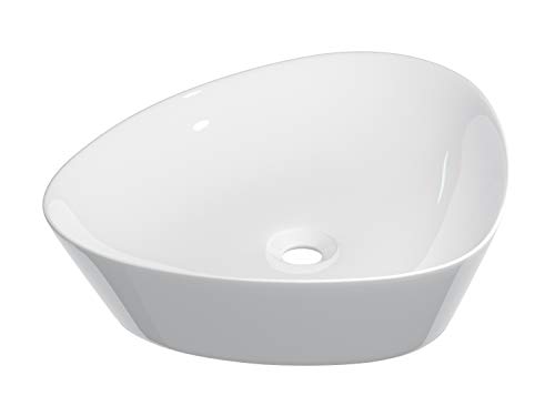 STARBATH PLUS Keramische driehoek aanrecht wastafel wastafel wastafel wastafel schip 50 x 41 x 12 cm SFTRG