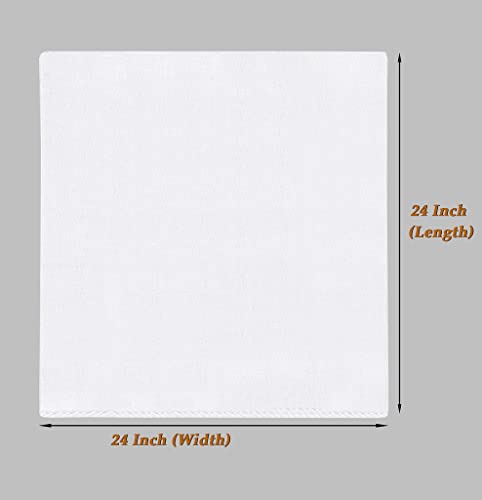 Ruvanti 10 Pack Birdseye Flat-Fold Cloth Diapers For Babies, 100% Cotton Extra Large Reusable Diapers 24X24 Inches, Baby Burp Cloths #TOP3