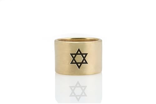 Bague juive personnalisée Étoile de David, le cadeau de foi idéal