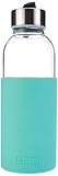 hermética: tapón hermético que se ajusta al cuello de la botella junto con un lazo para el transporte; cierre seguro y sencillo, a prueba de fugas para que te olvides de los posibles derrames al llevarla en tu bolsa, mochila o bolsa de comida para el trabajo